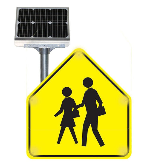 School Zone Crossing Sign - LED School Zone Safety Crossing - Alert Lighting Co